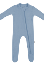 Kyte Baby ribbed zipped footie- slate