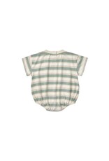 Rylee + Cru Inc. RELAXED BUBBLE ROMPER || AQUA STRIPE