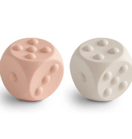 Mushie dice press- blush/sand