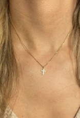 nikki smith mini crystal cross necklace