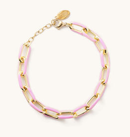 nikki smith penny pink chain bracelet