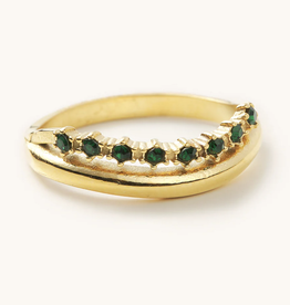 nikki smith kiera emerald stacked ring