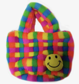 Bari Lynn Rainbow Plush Smile Bag