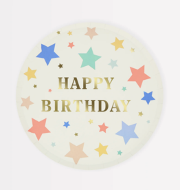 Meri Meri happy birthday stars side plate