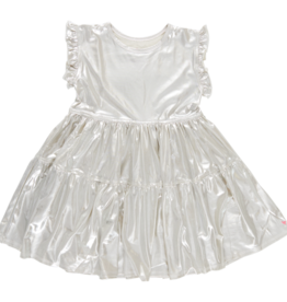 Pink Chicken girls polly dress - champagne lame