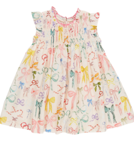 Pink Chicken girls stevie dress - watercolor bows