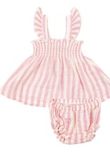Angel Dear RUFFLE STRAP SMOCKED TOP AND DIAPER COVER