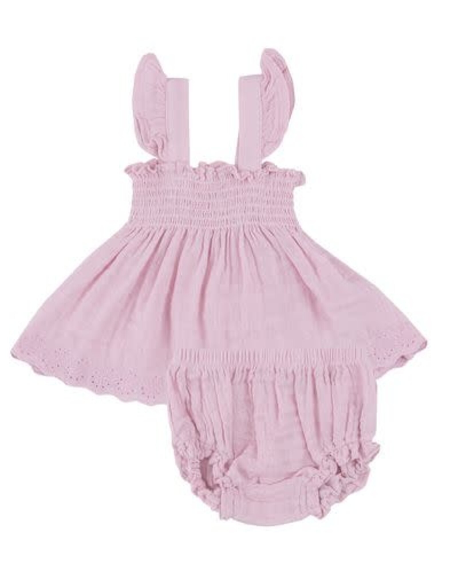 Angel Dear RUFFLE STRAP SMOCKED TOP AND DIAPER COVER