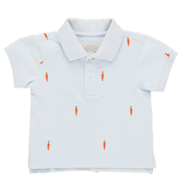 Pink Chicken boys alec shirt - carrot embroidery