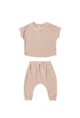 Quincy Mae TERRY TEE + PANT SET || BLUSH