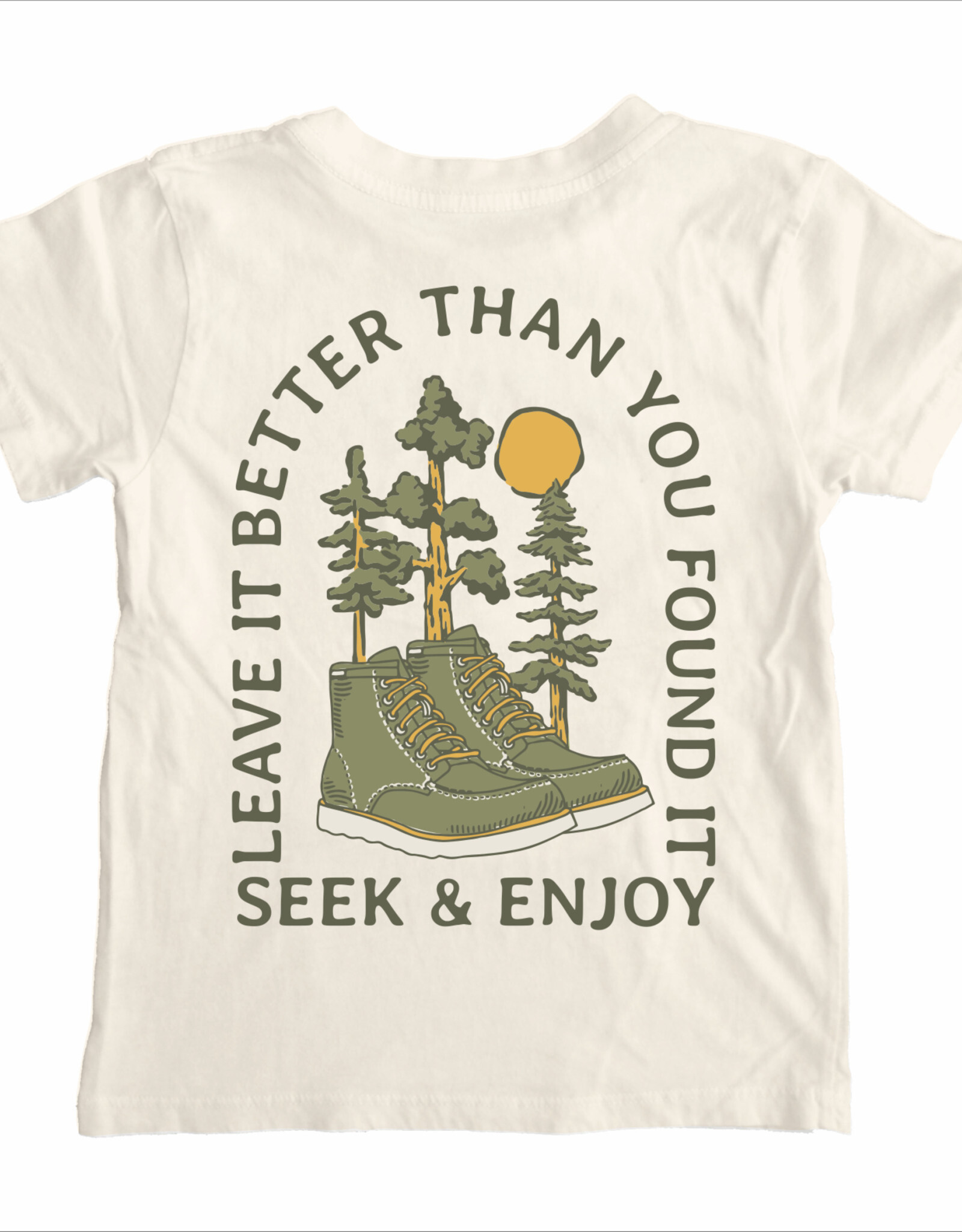 Tiny Whales leave it better tee- natural