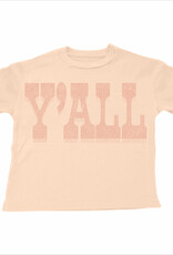 Tiny Whales y'all super tee- pink