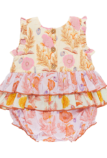 Pink Chicken baby girls heidi bubble - gilded floral mix