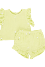 Pink Chicken baby girls roey 2-piece set - tulip embroidery