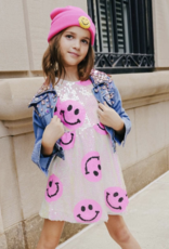 Lola & the Boys Pinkie Happy Emoji Dress