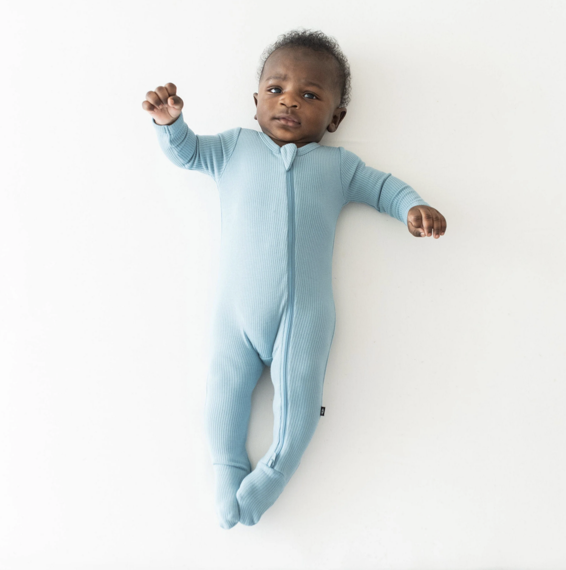 Kyte Baby Zippered Footie - Dusty Blue Kyte Baby Zippered Footie - Dusty Blue