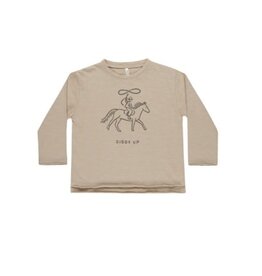 Rylee + Cru Inc. RAW EDGE LONG SLEEVE TEE || GIDDY UP