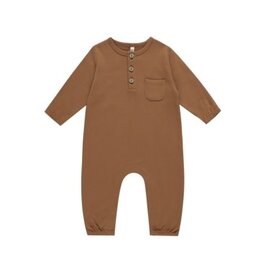 Rylee + Cru Inc. LONG SLEEVE POCKET JUMPSUIT || CINNAMON