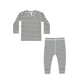 Rylee + Cru Inc. RIBBED TEE + LEGGING SET || INDIGO STRIPE