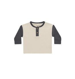 Rylee + Cru Inc. LONG SLEEVE HENLEY TEE || INDIGO