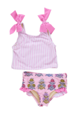 Pink Chicken girls shelly tankini - pink stripe