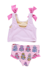 Pink Chicken girls shelly tankini - pink stripe