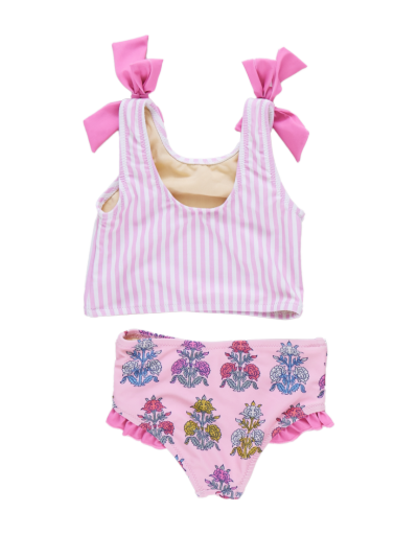 Pink Chicken girls shelly tankini - pink stripe
