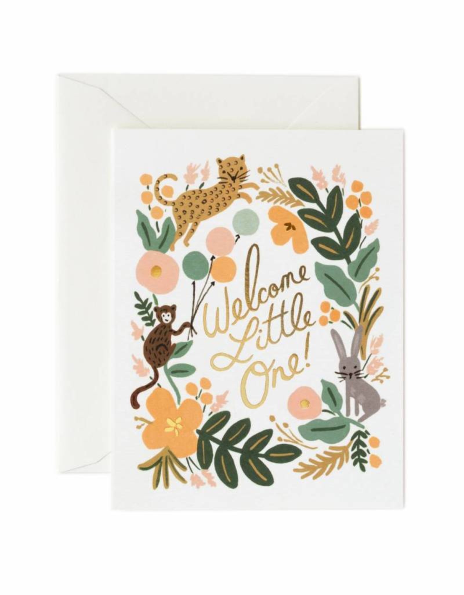 Rifle Paper Co. menagerie baby card