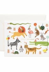 Rifle Paper Co. animal party birthday card