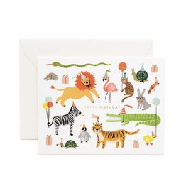 Rifle Paper Co. animal party birthday card