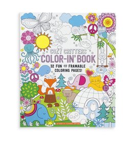 OOLY cozy critters color-in' book