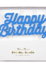 Meri Meri happy birthday candle- blue