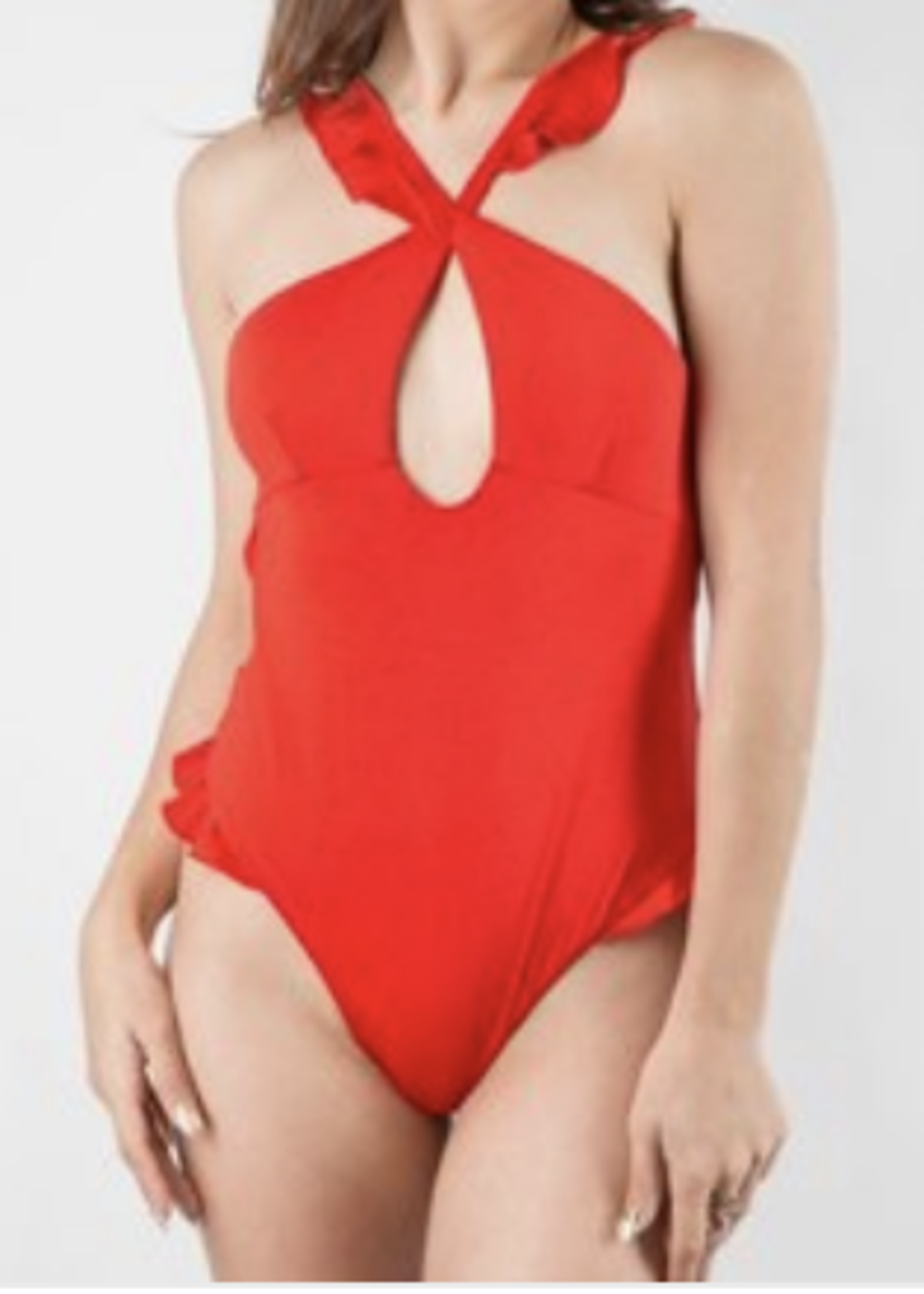 FL&L Red Flame Rodeo Keyhole One Piece