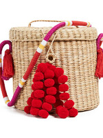 Nannacay White Strap Multi String Red Ana Bucked Bag