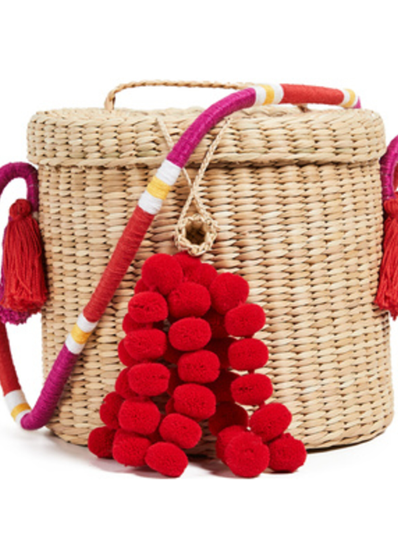 Nannacay White Strap Multi String Red Ana Bucked Bag