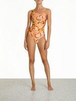 Zimmermann Mae Buckle Shoulder One Piece Swirl
