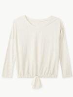 Eberjey Heather Slouchy Top & Cropped Pant Oatmeal L