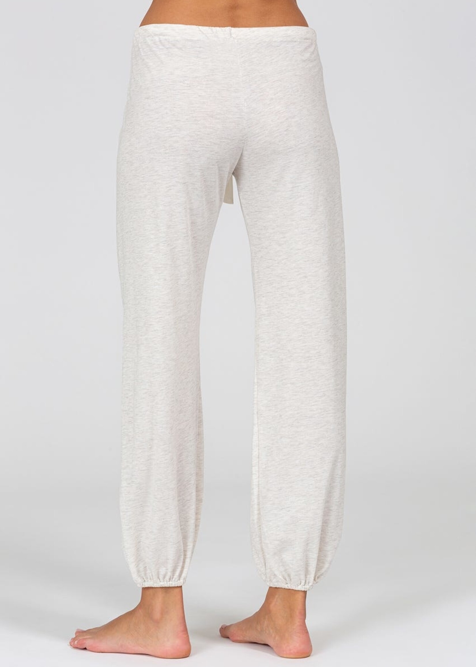 Eberjey Heather Slouchy Top & Cropped Pant Oatmeal L