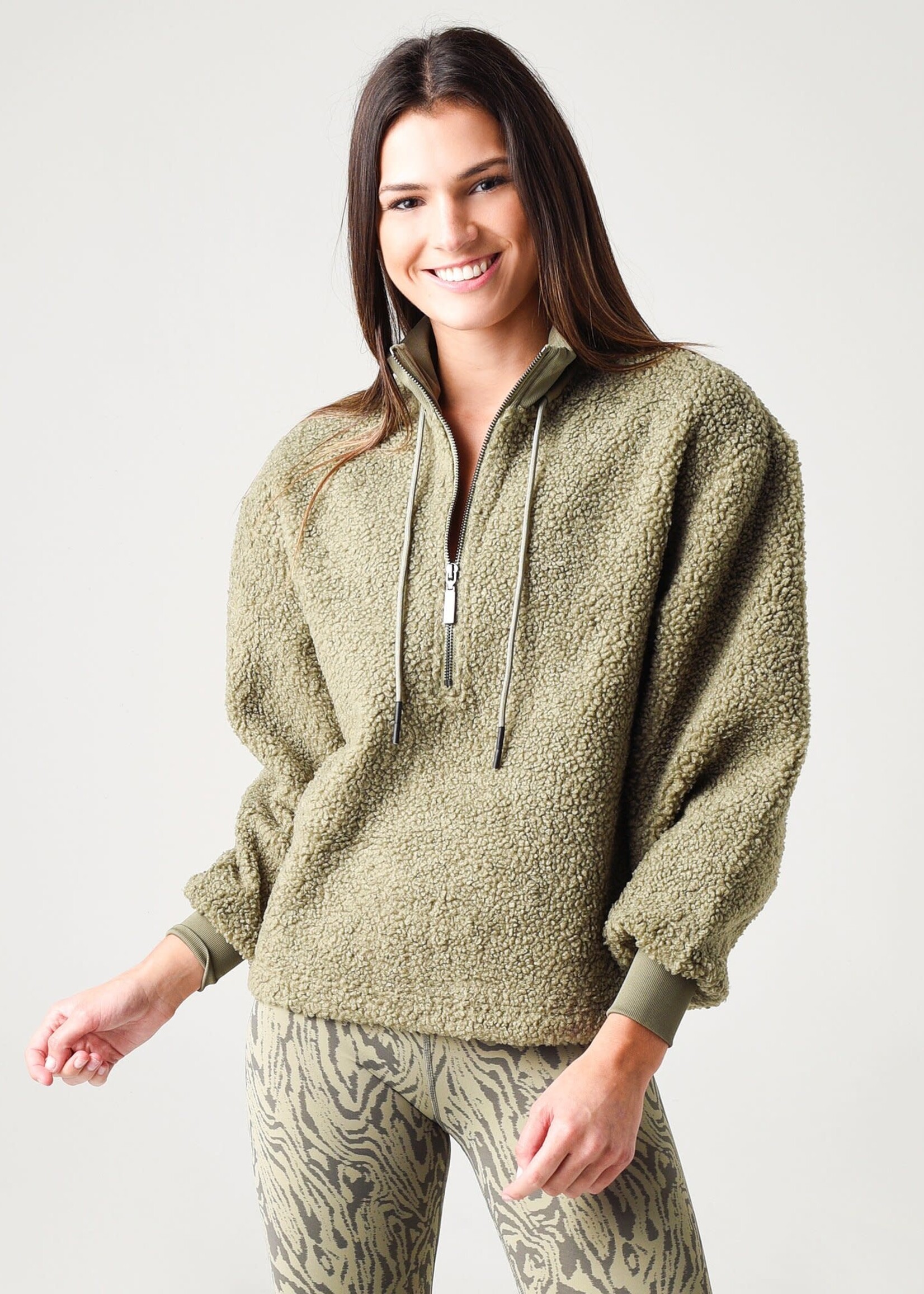 Varley Berea Half Zip Grey