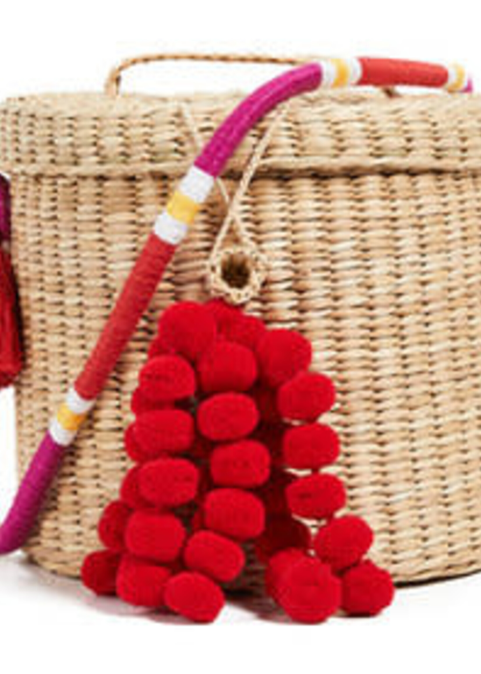 Nannacay White Strap Multi String Red Ana Bucked Bag