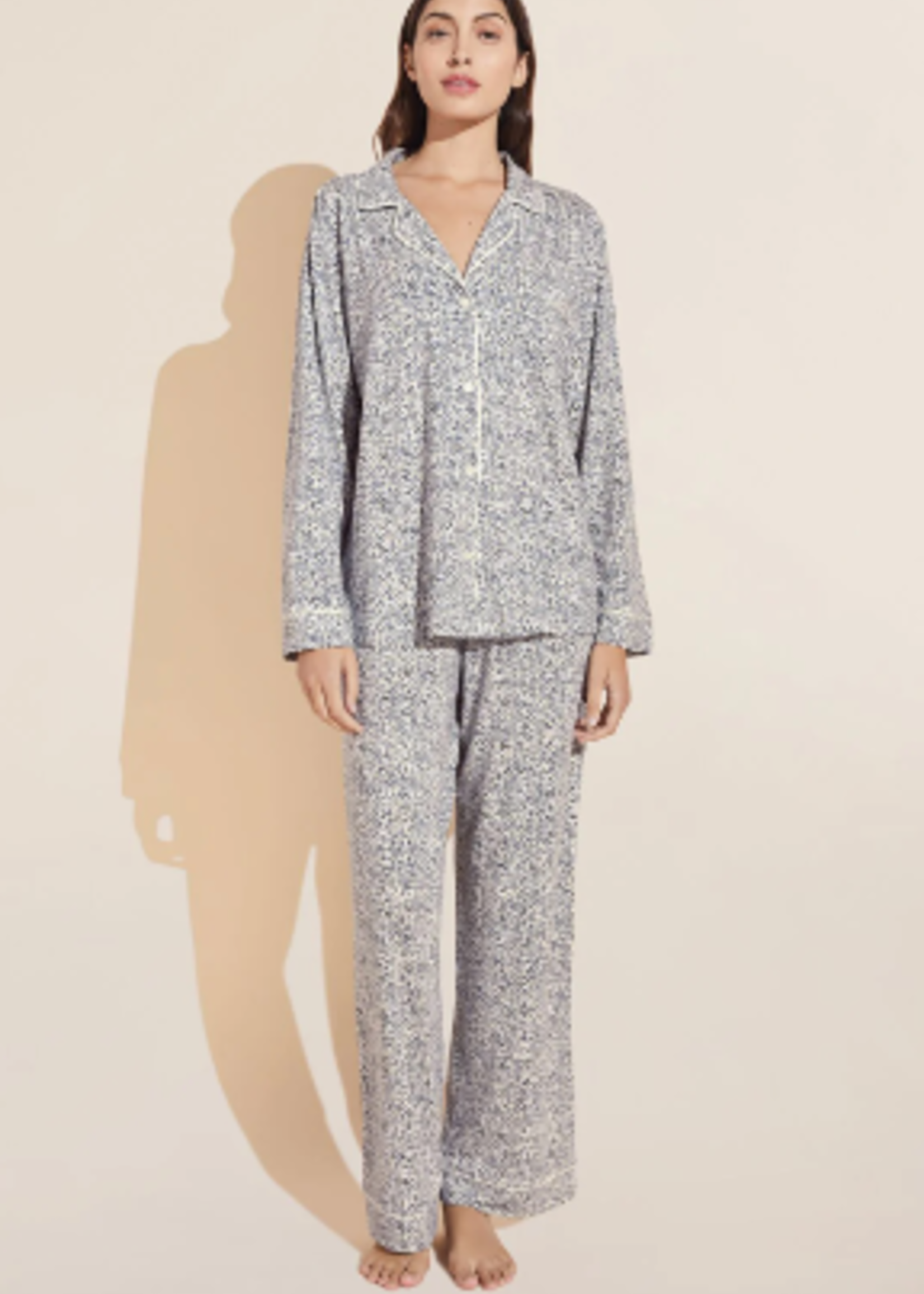 Eberjey Gisele Printed  Modal Long PJ Set