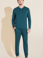Eberjey Henry Long PJ Set Evgrn
