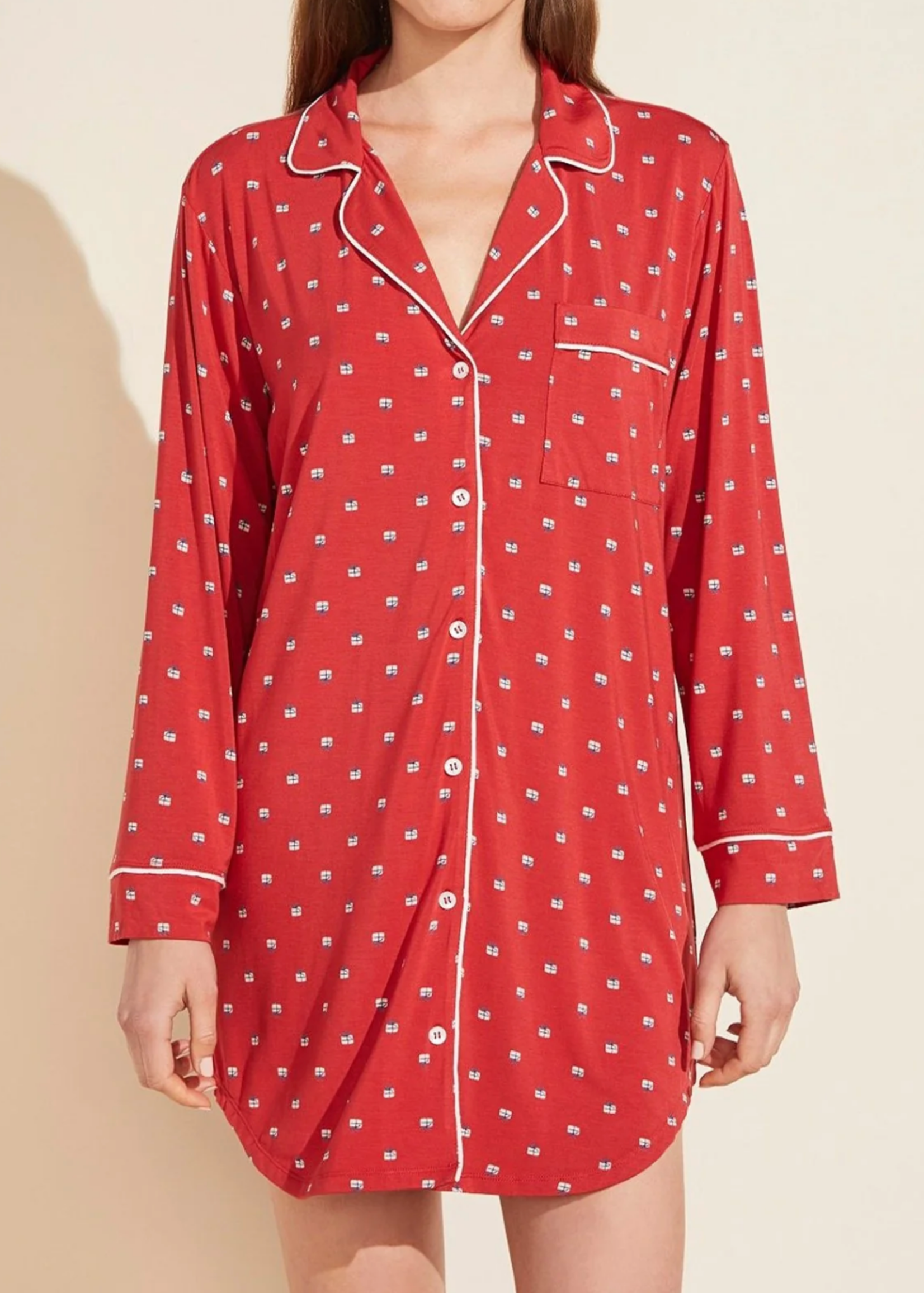 Eberjey Gisele Printed Sleepshirt PH/BO