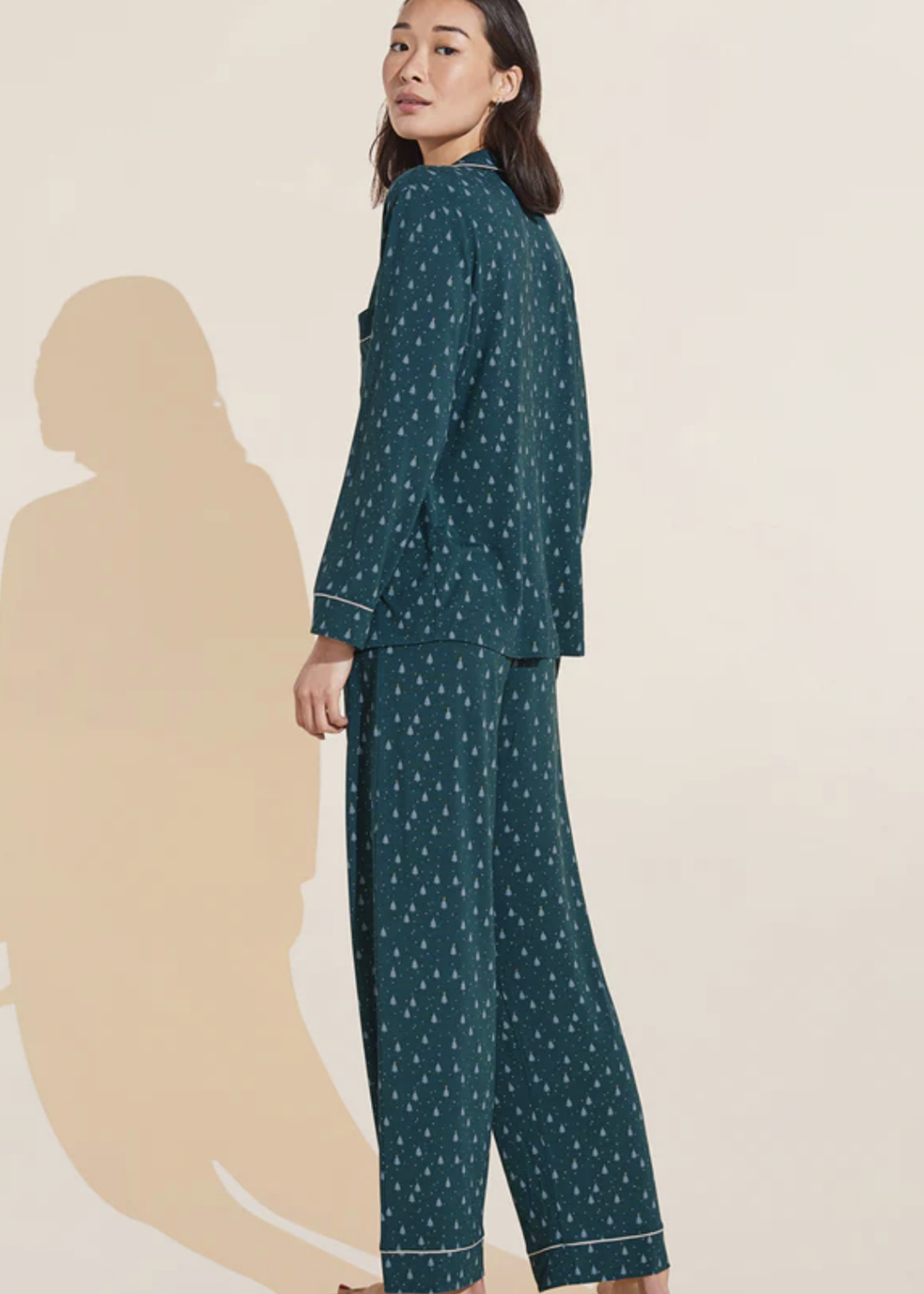 Eberjey Gisele Printed Long PJ Set FF/IV