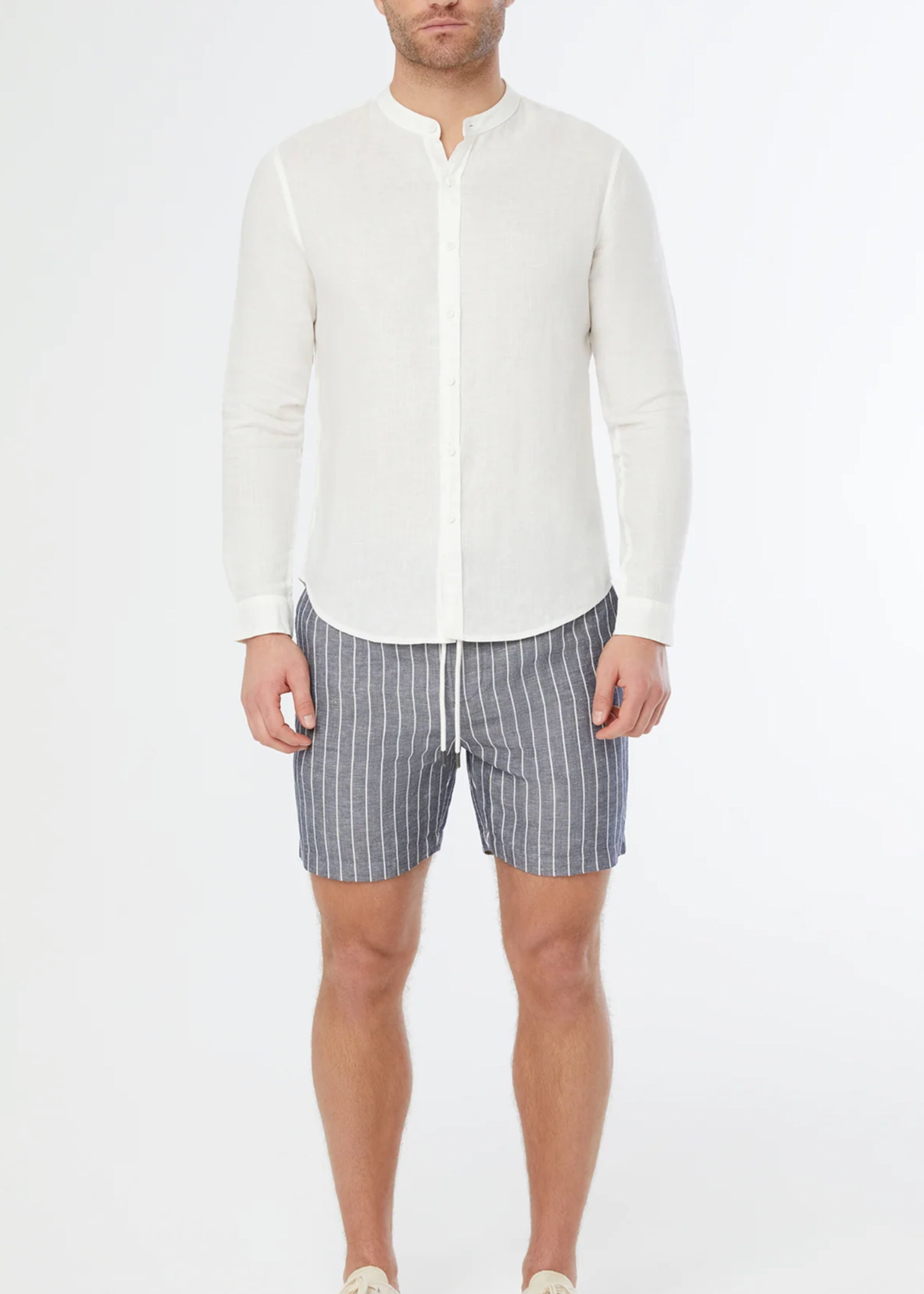 Onia  Men Onia Men Air Linen Pull-on Short 6" Navy White