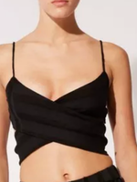 Solid  & Striped Solid & Striped Top Black Linen