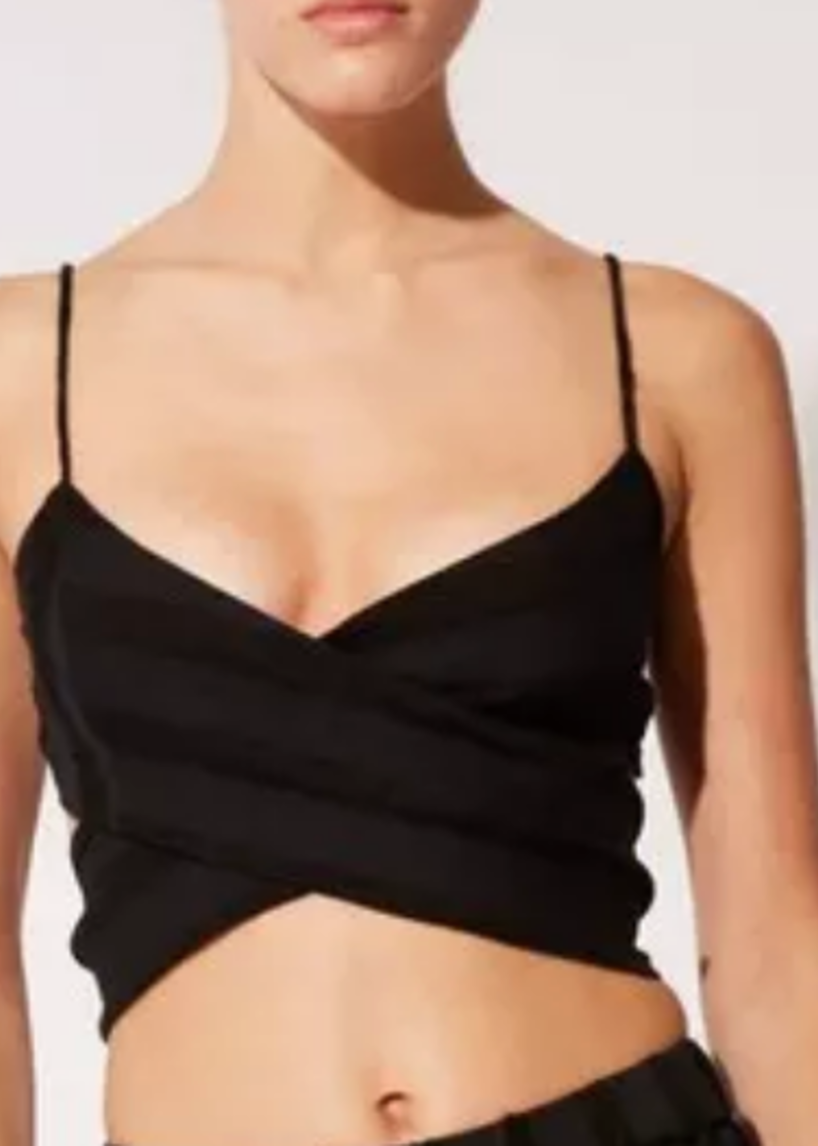 Solid  & Striped Solid & Striped Top Black Linen