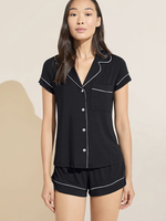 Eberjey Gisele Shortie PJ Set Black/Pink