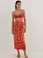 VIX Vix Flora Midi Pareo Red S