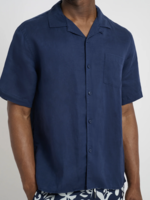 Onia  Men Onia Men Air Linen Vacation Shirt Navy